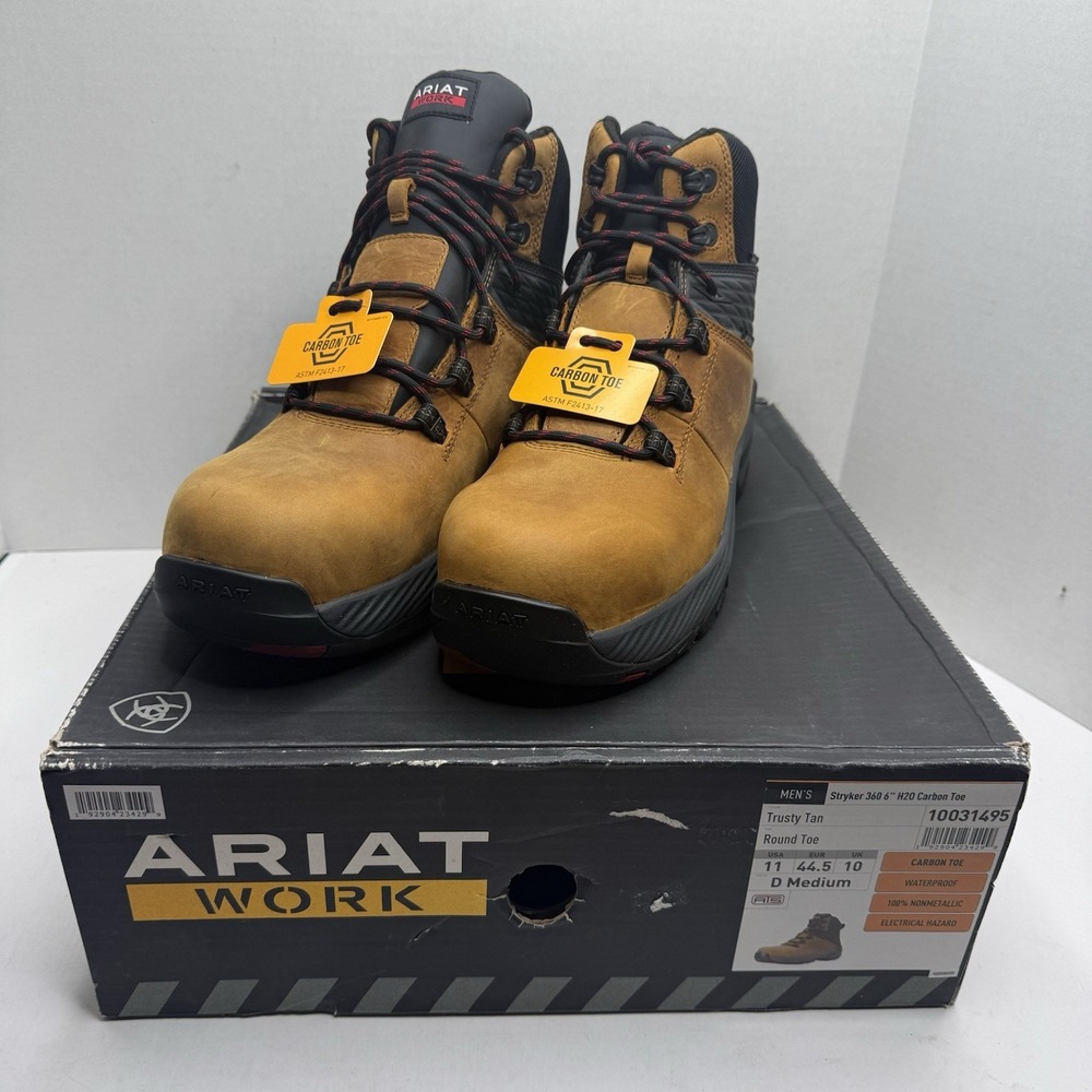 Ariat Stryker 360 H2O Carbon Toe Waterproof Work Boots Men 11D 10031495
